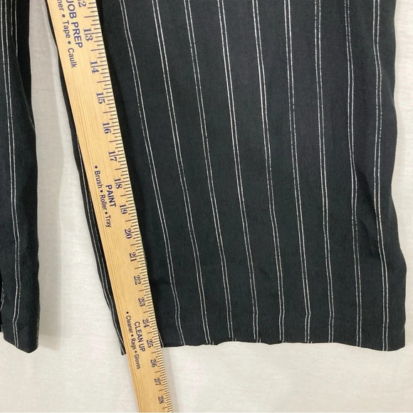 Aritzia Wilfred Faun Black Stripe Wide Leg Crop Pants size Small - Picture 9 of 13